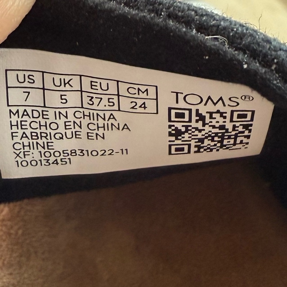 Tom’s Monica Black Wedge Espadrille Sandals - Picture 2 of 7